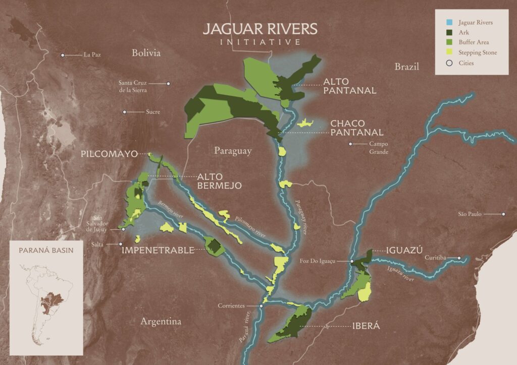 Mapa Jaguar Rivers Initiative